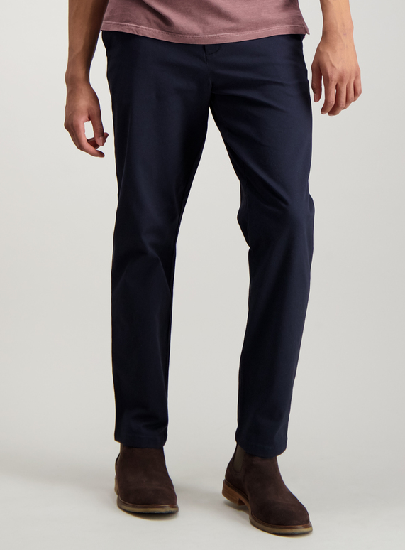 Navy Blue Tapered Fit Chinos With Stretch - Top Cheapest Brands