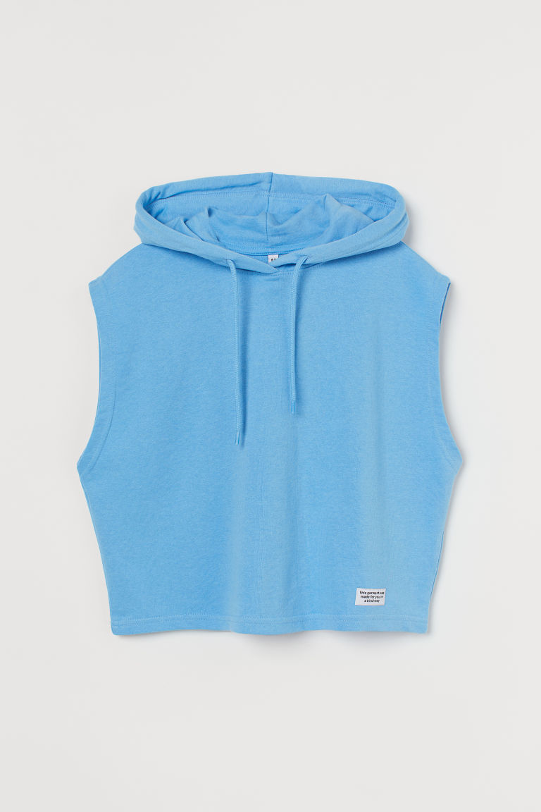 sleeveless hoodie top