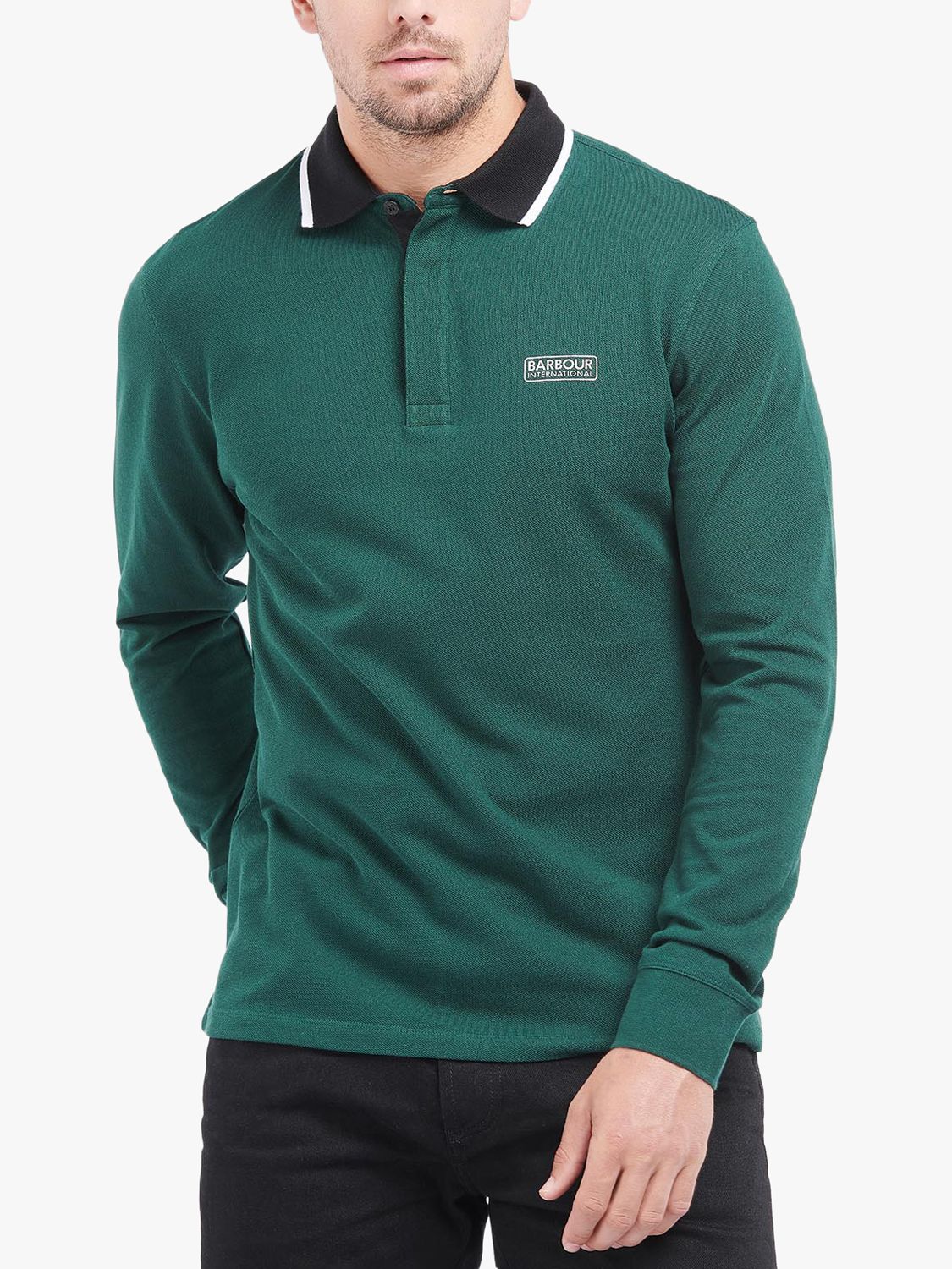 barbour international long sleeve polo shirt