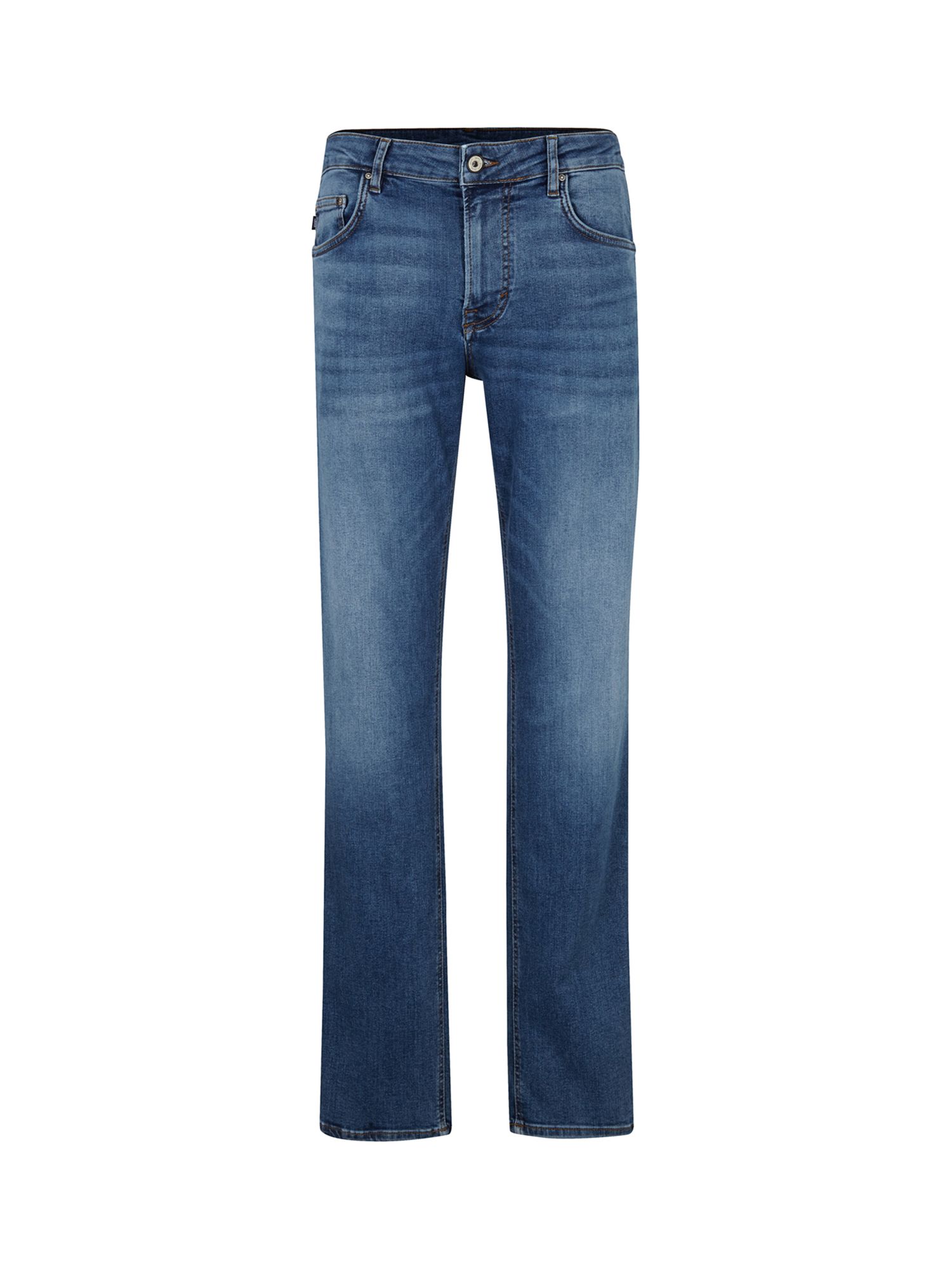 John Lewis ANYDAY Straight Fit Denim Jeans, Stone Wash